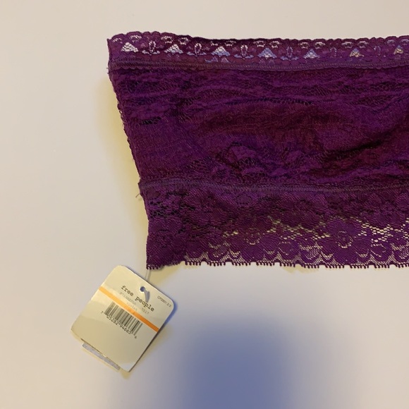 🆕 Free People Purple Lace Bandeau - Women’s Size Small - Picture 3 of 7
